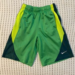Boys Nike green athletic shorts, Small
